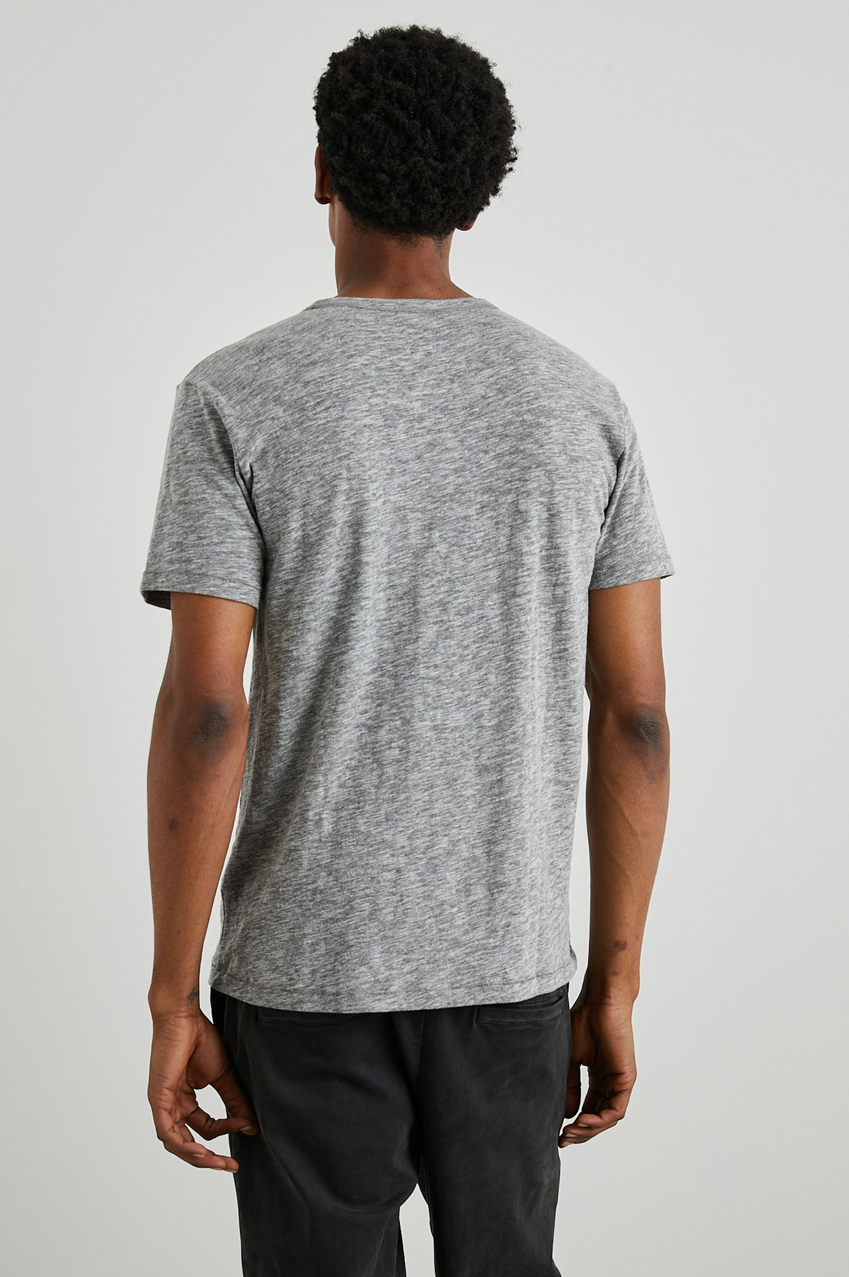 SKIPPER HEATHER GREY T-SHIRT - BACK VIEW