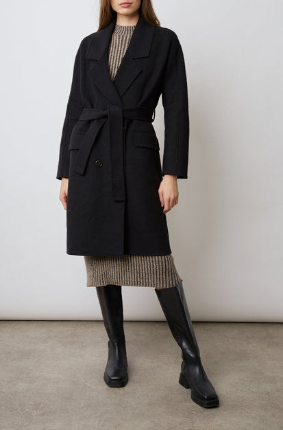 SLOAN BLACK COAT-FULL FRONT BODY