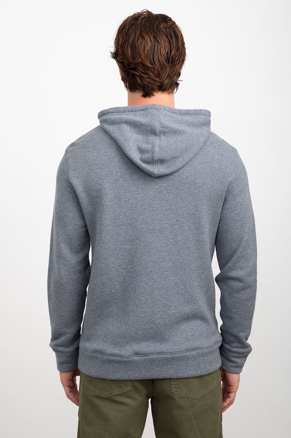 SMITH BLUE BARLEY STRIPE HOODIE-BACK
