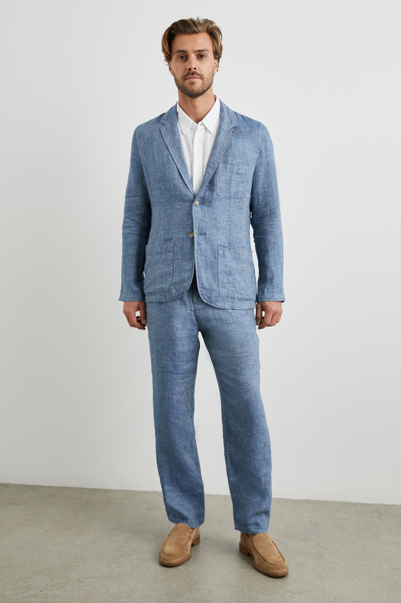 SORRENTO BLAZER BLUE MIRAGE - FRONT FULL BODY STYLED 