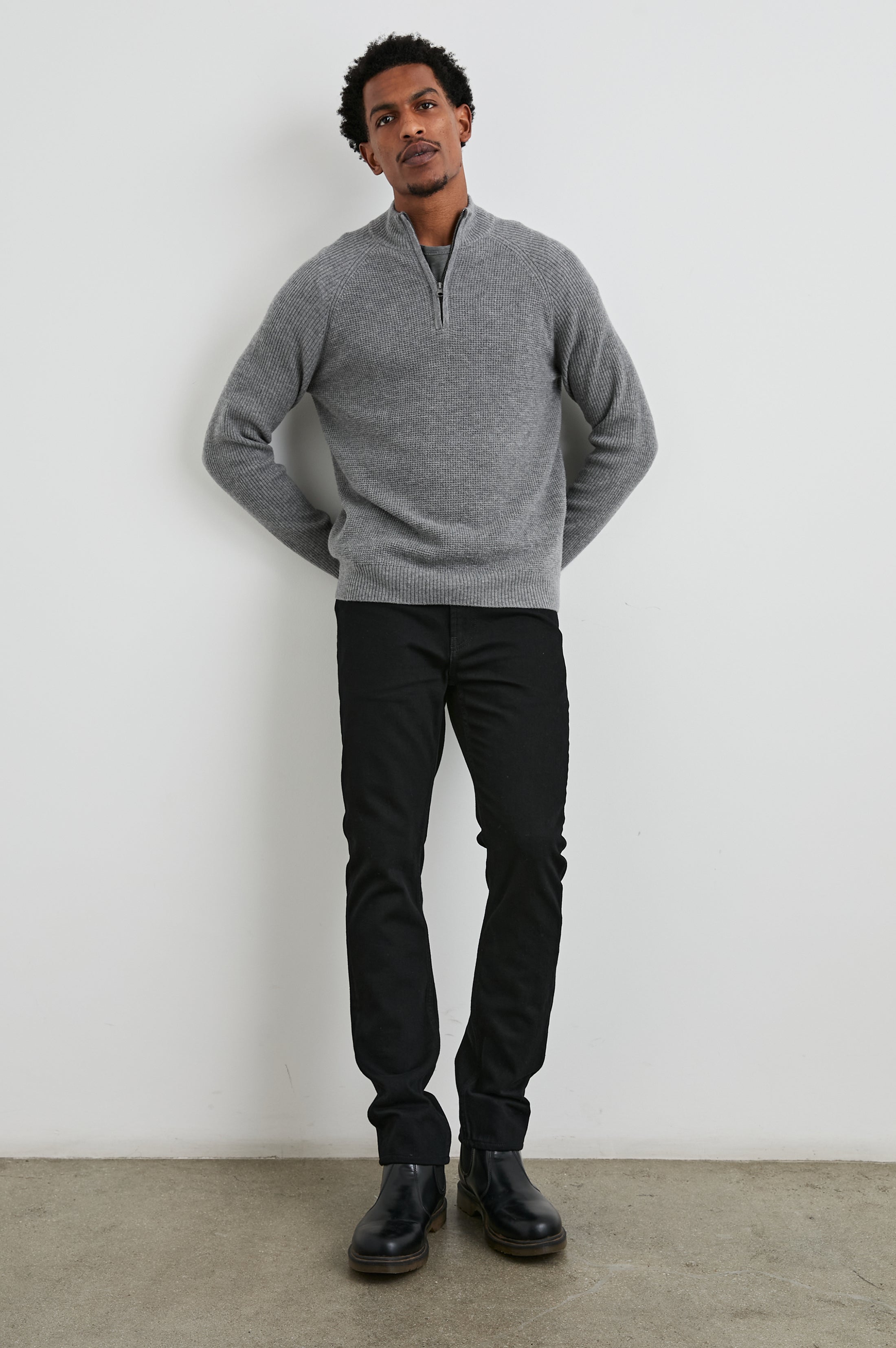 Stark Quarter Zip - Finch