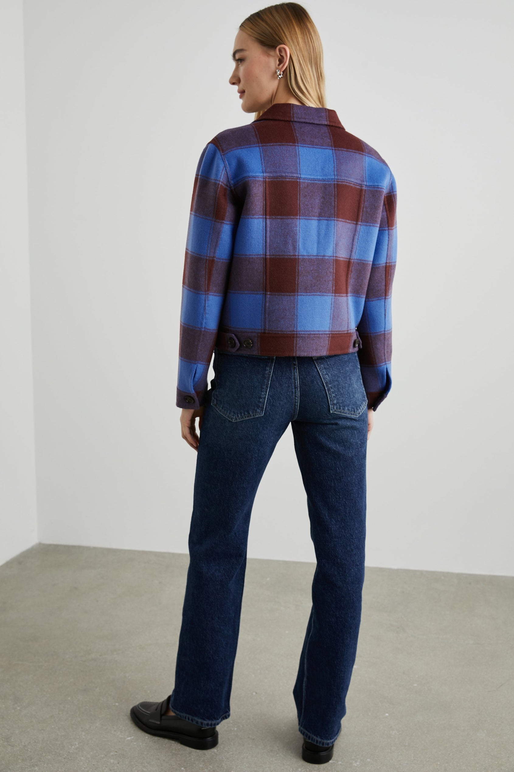 STEFFI JACKET COBALT CHOCOLATE - BACK