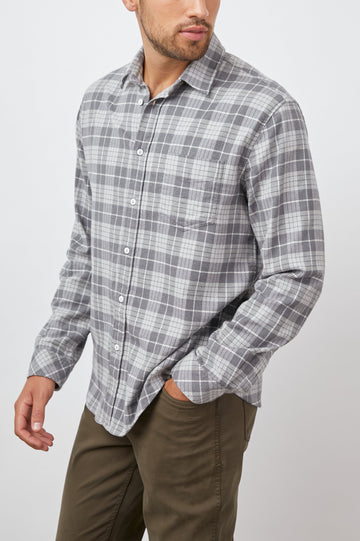 SUSSEX SHIRT - ALLOY SLATE MELANGE - FRONT