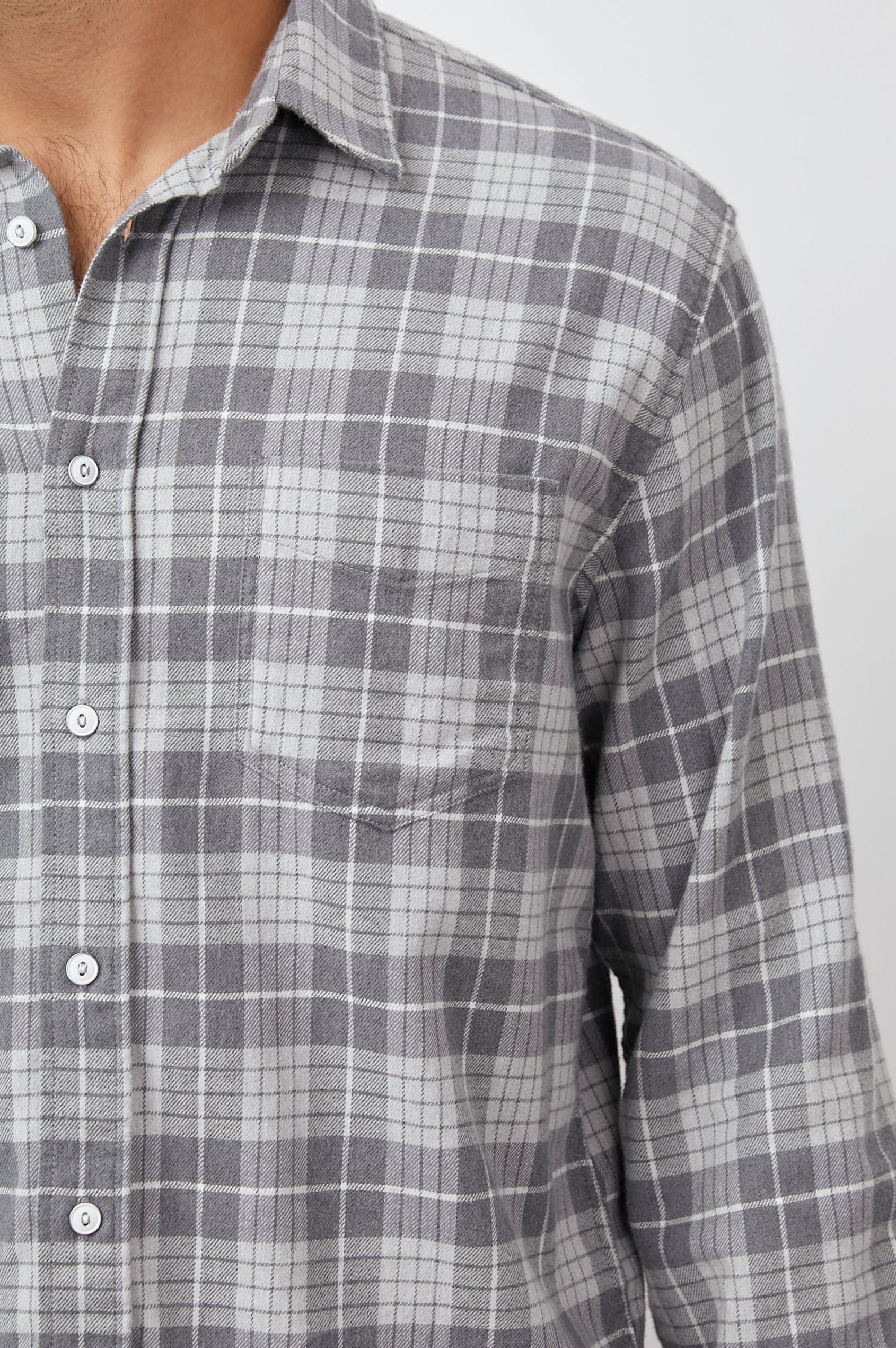 SUSSEX SHIRT - ALLOY SLATE MELANGE - DETAILS