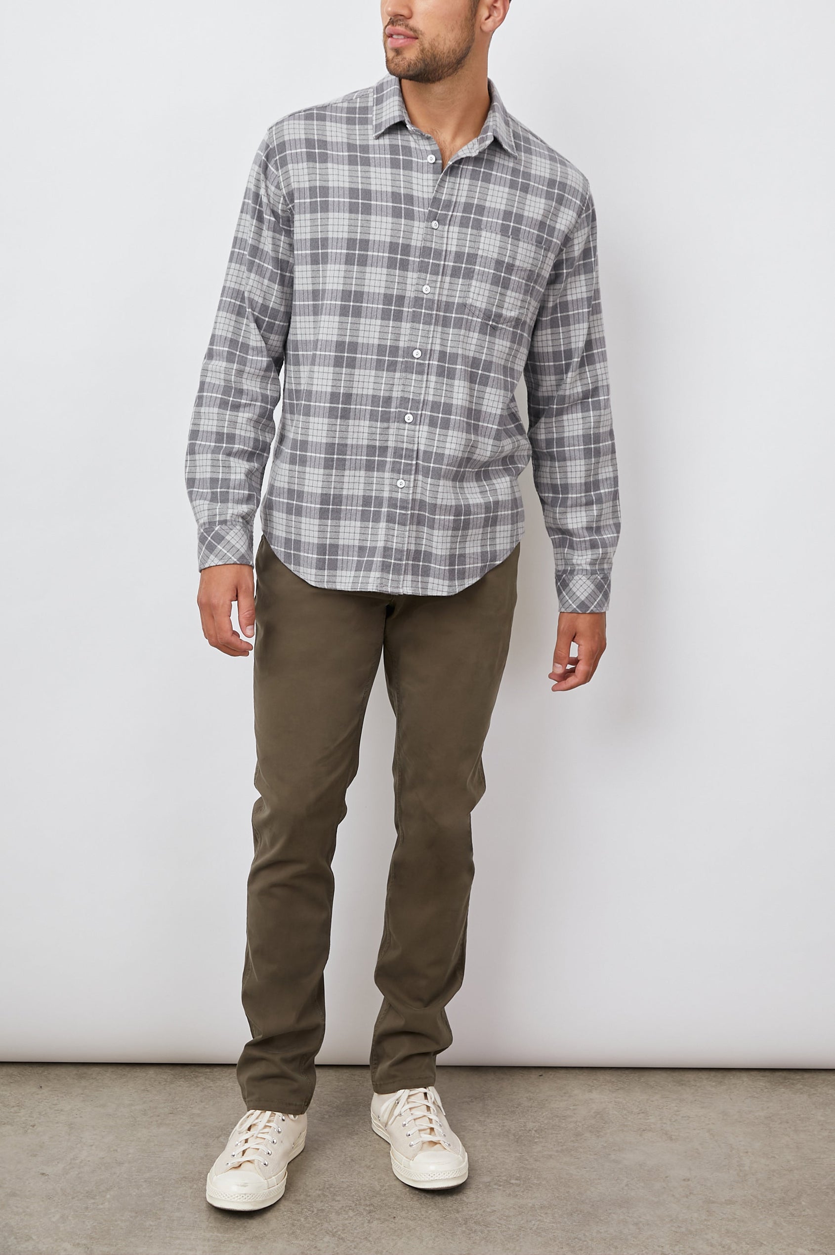 SUSSEX SHIRT - ALLOY SLATE MELANGE - FULL BODY
