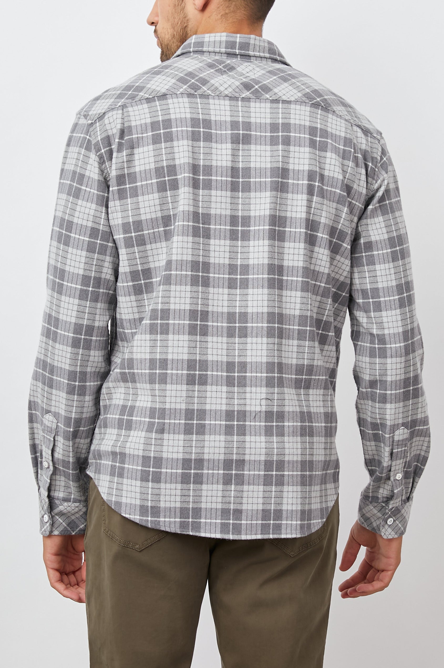 SUSSEX SHIRT - ALLOY SLATE MELANGE - BACK
