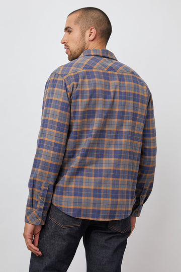 SUSSEX SHIRT CARROT KALE MELANGE - BACK BODY