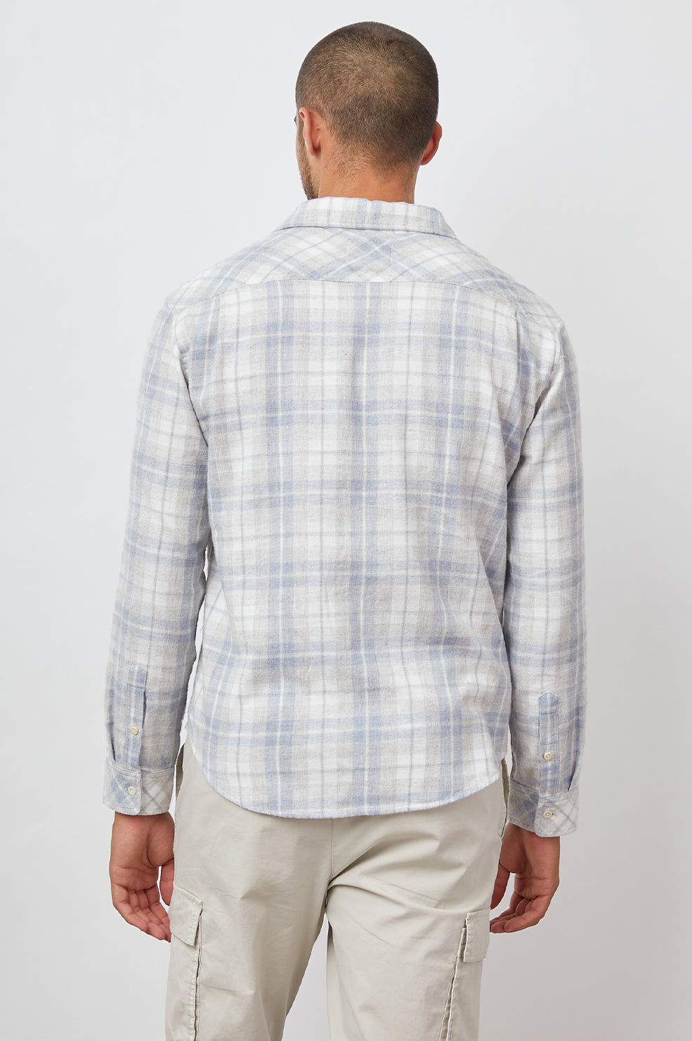 SUSSEX SHIRT - PAINTED SKY GREY MELANGE - BACK