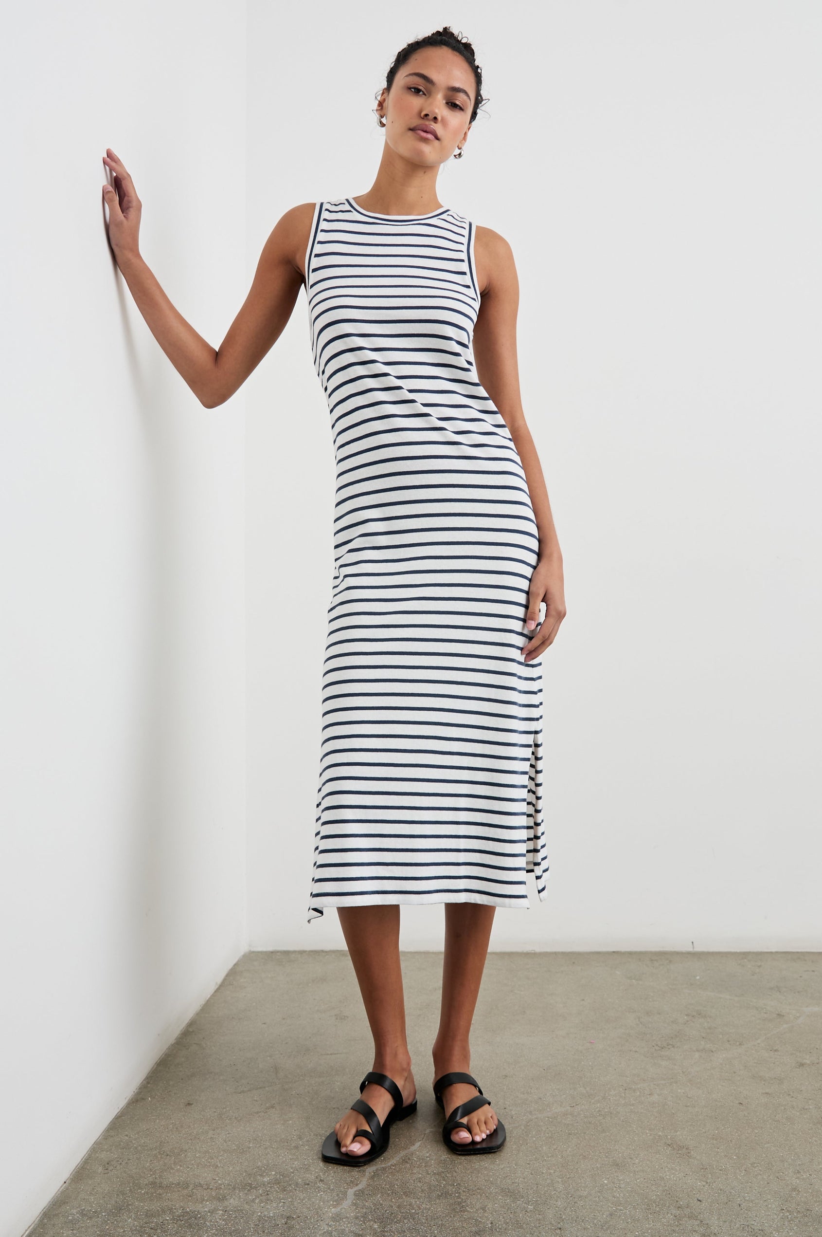 TANK-DRESS-SAILOR-STRIPE-NAVY-FULL FRONT BODY
