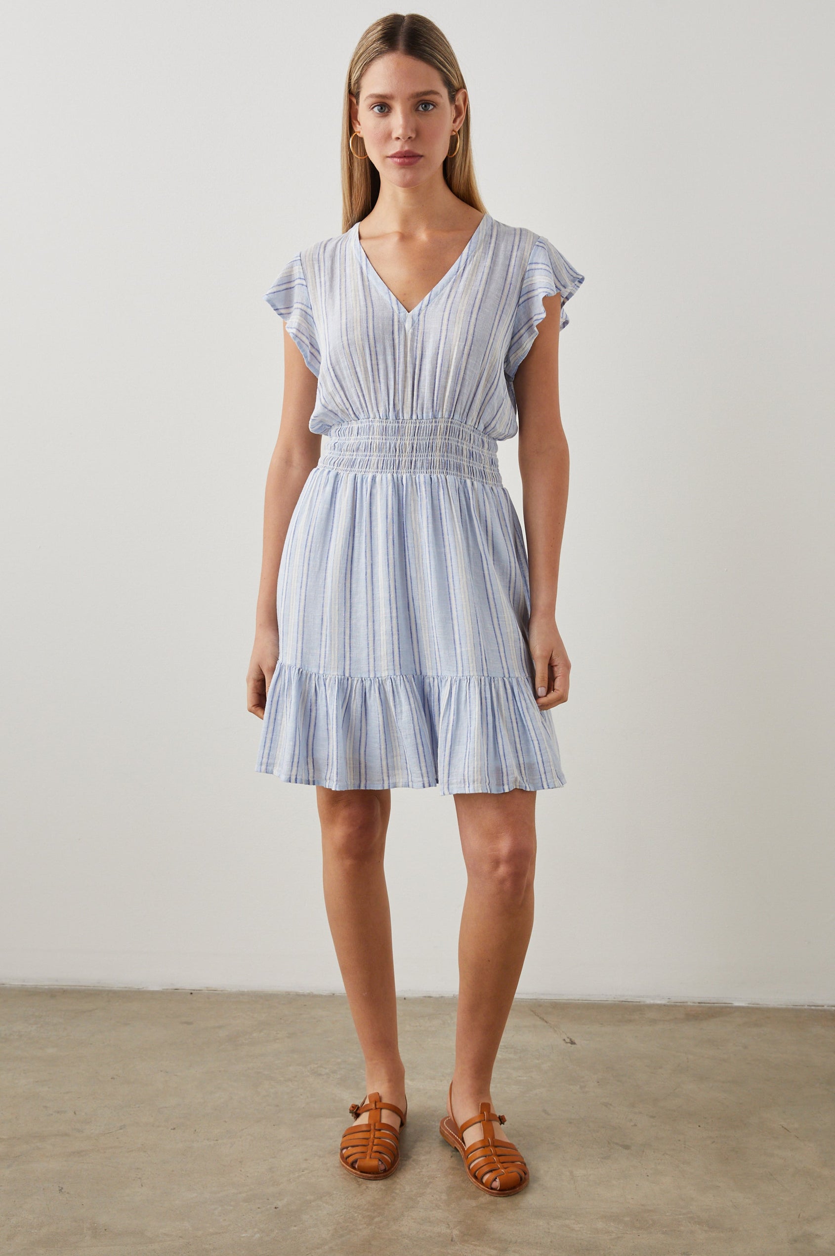 TARA DRESS NAPOLI STRIPE - FRONT BODY