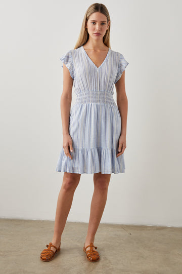 TARA DRESS NAPOLI STRIPE - FRONT FULL BODY
