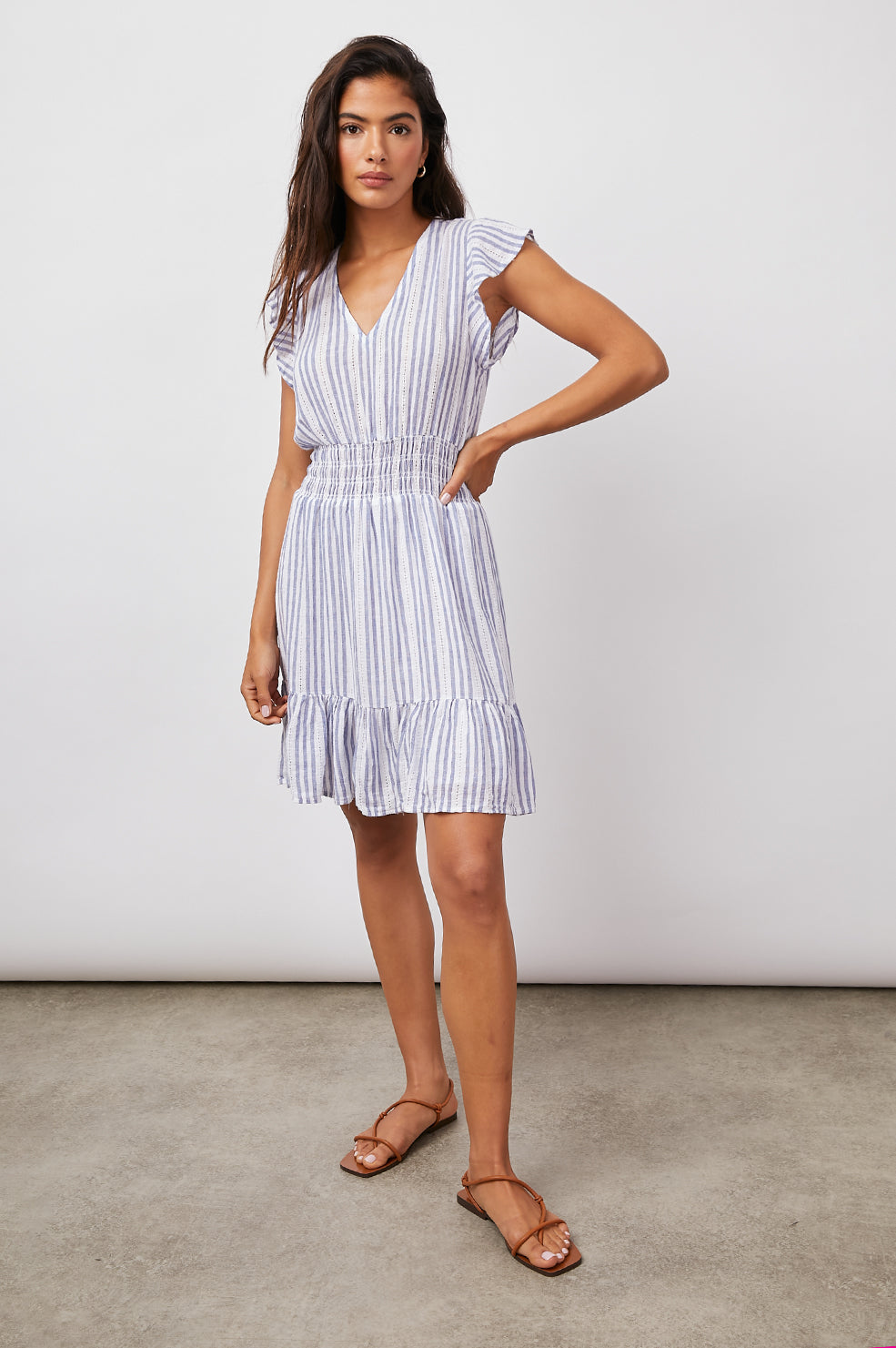 TARA BLUE CATALINA STRIPE DRESS-FULL FRONT BODY