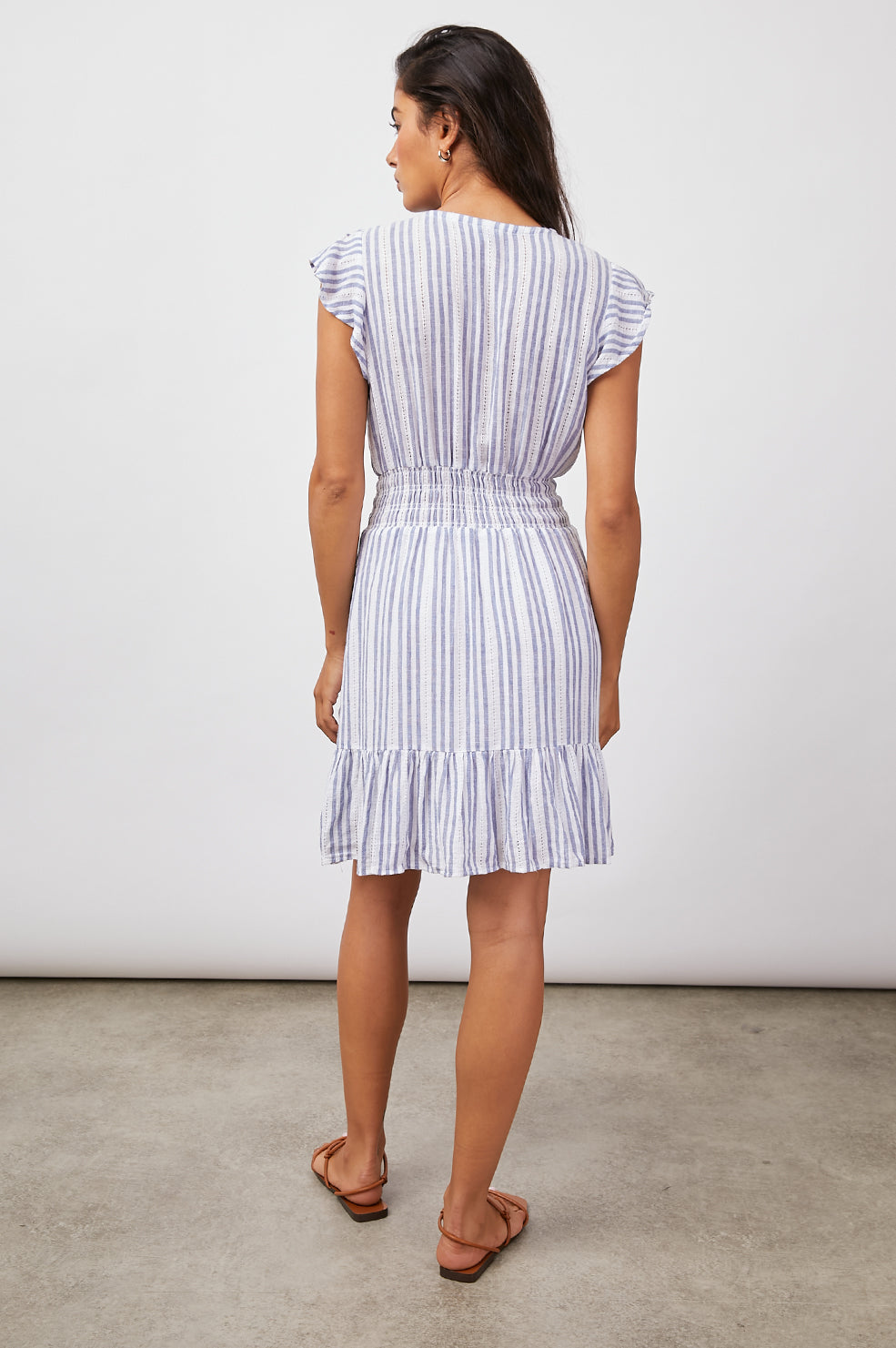 TARA BLUE CATALINA STRIPE DRESS-FULL BACK BODY
