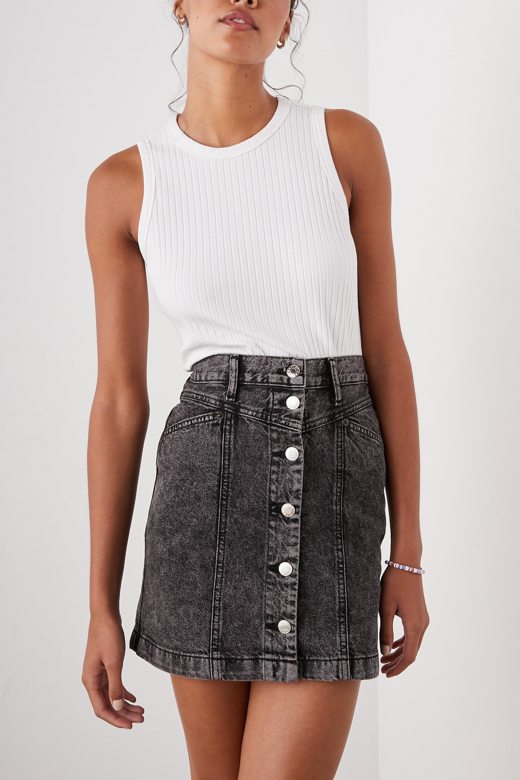 CANYON SKIRT ACID BLACK - CROPPED