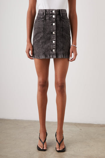 CANYON ACID BLACK SKIRT - FRONT