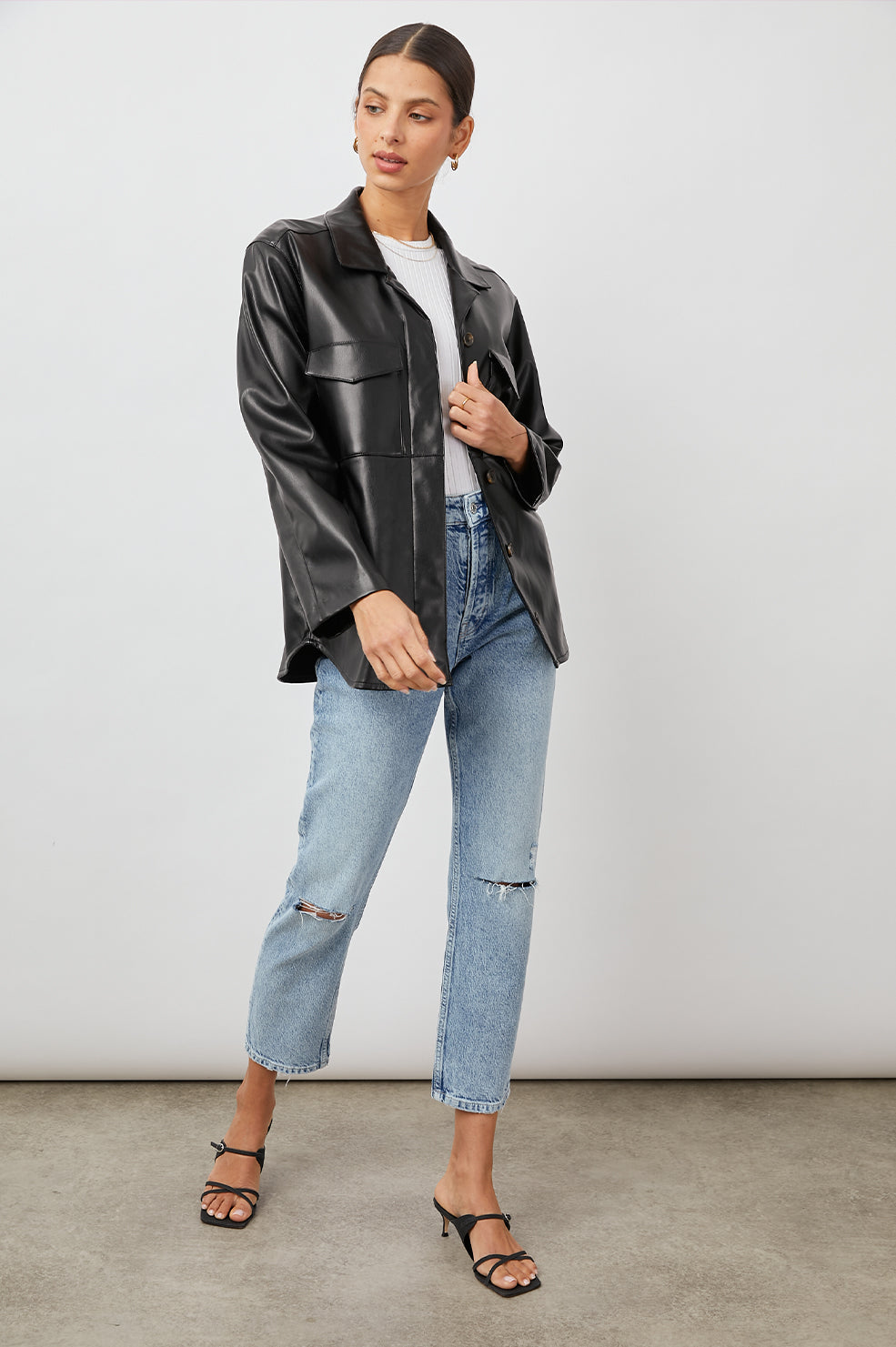 XANDER BLACK SHACKET-FULL FRONT BODY