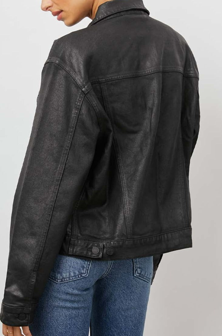 MULHOLLAND JACKET - COATED NOIR