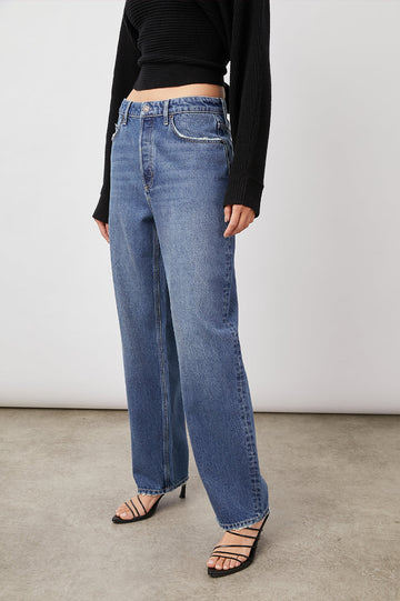 THE SPEEDWAY SLATE SKY DENIM-SIDE ANGLE