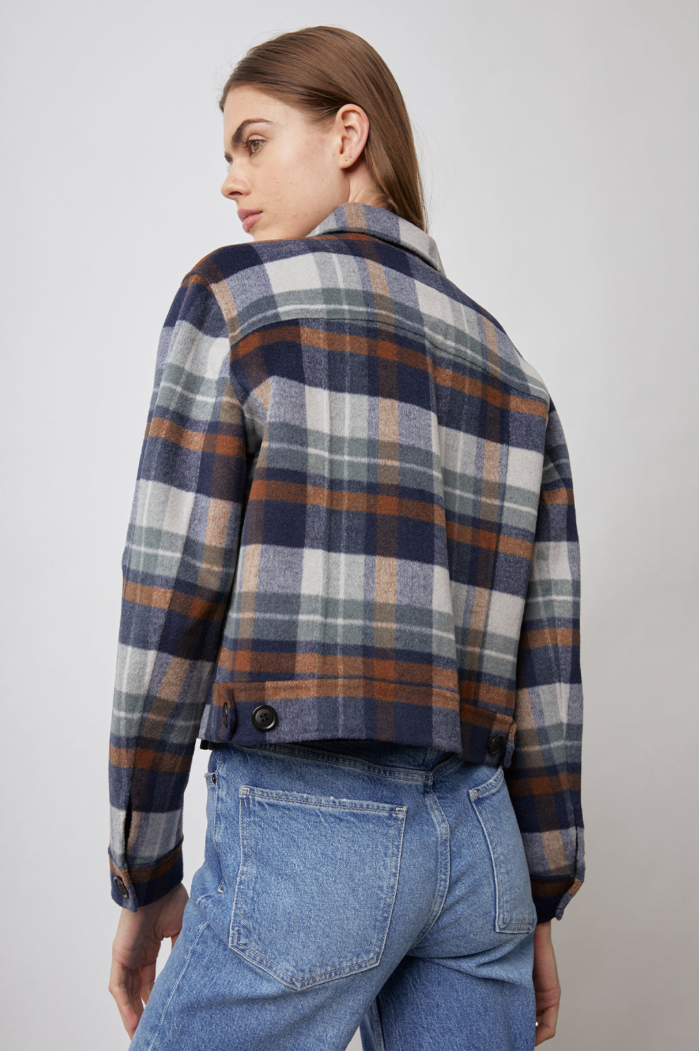 STEFFI VAIL PLAID JACKET- BACK
