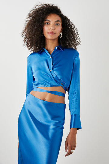 TIANA TOP COBALT - FRONT