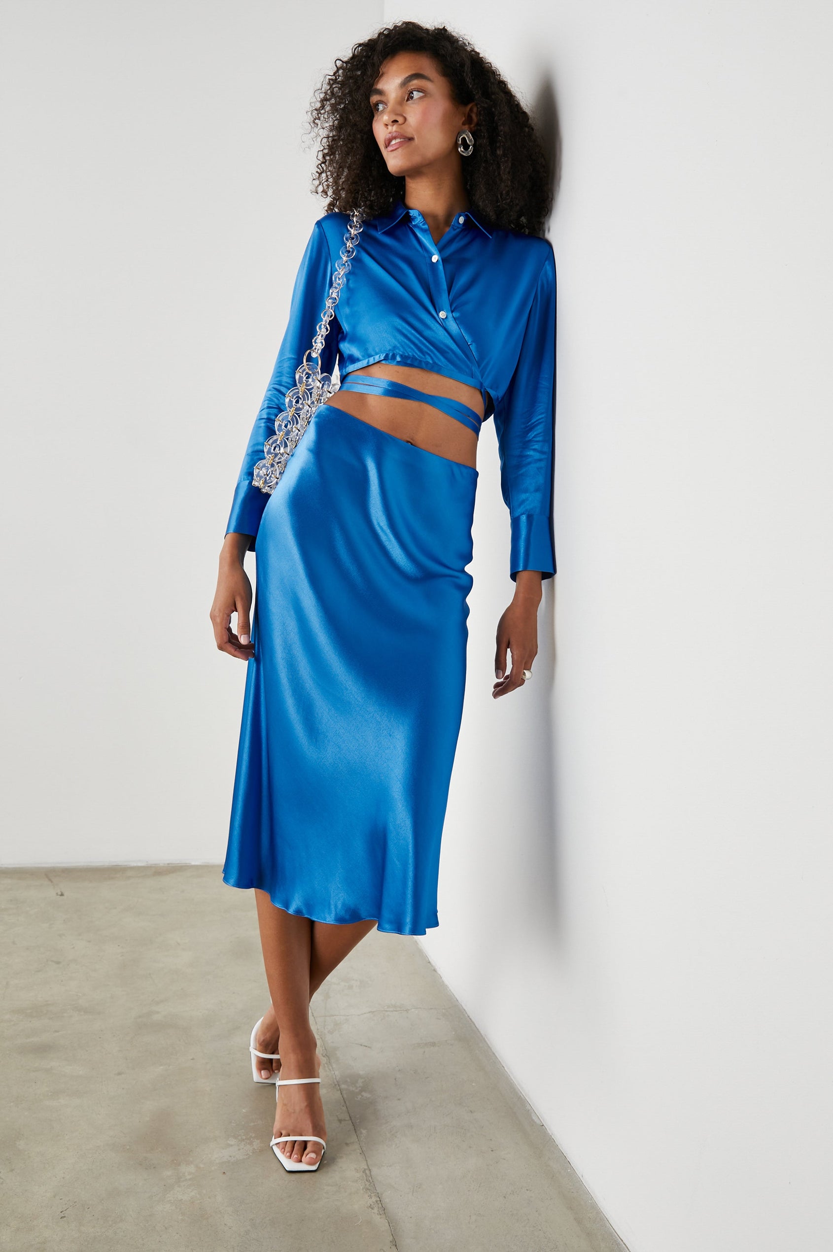 TIANA TOP COBALT - FULL FRONT BODY