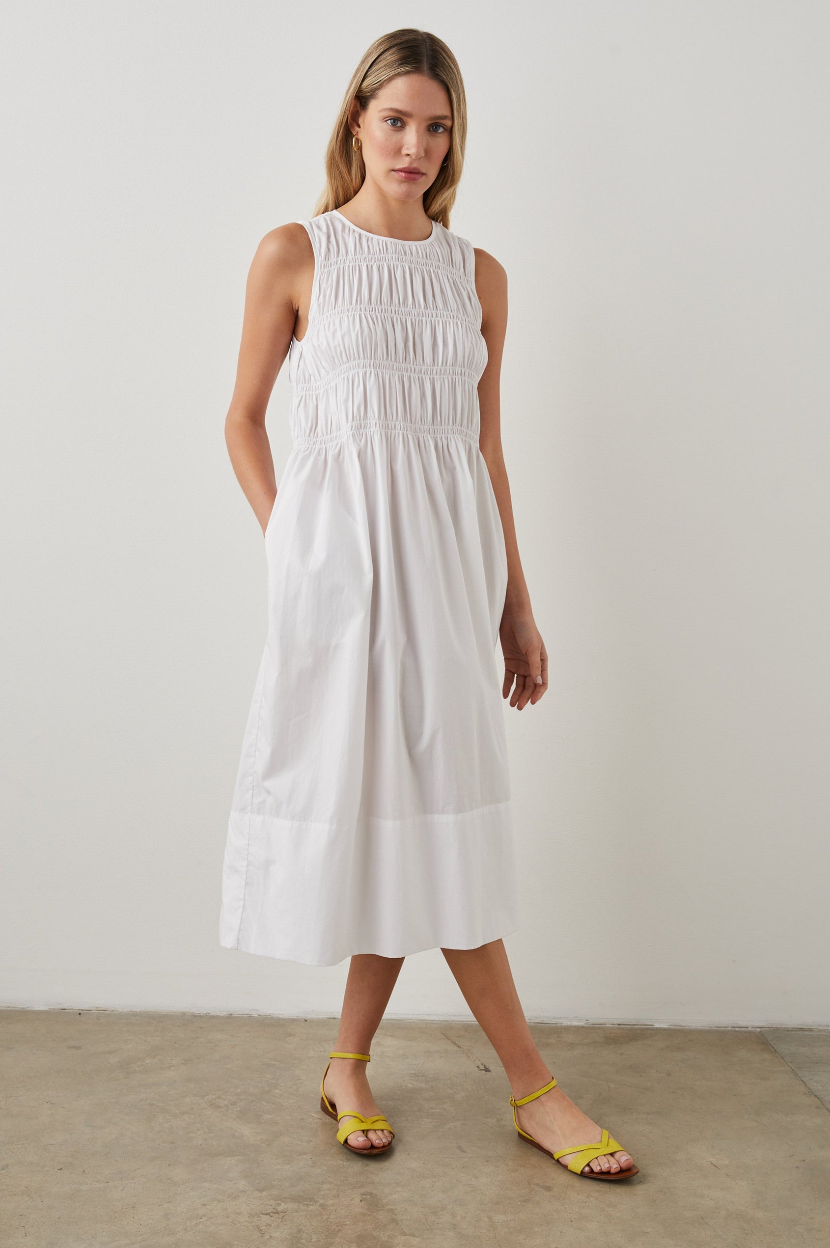 TILDA DRESS WHITE - FRONT BODY