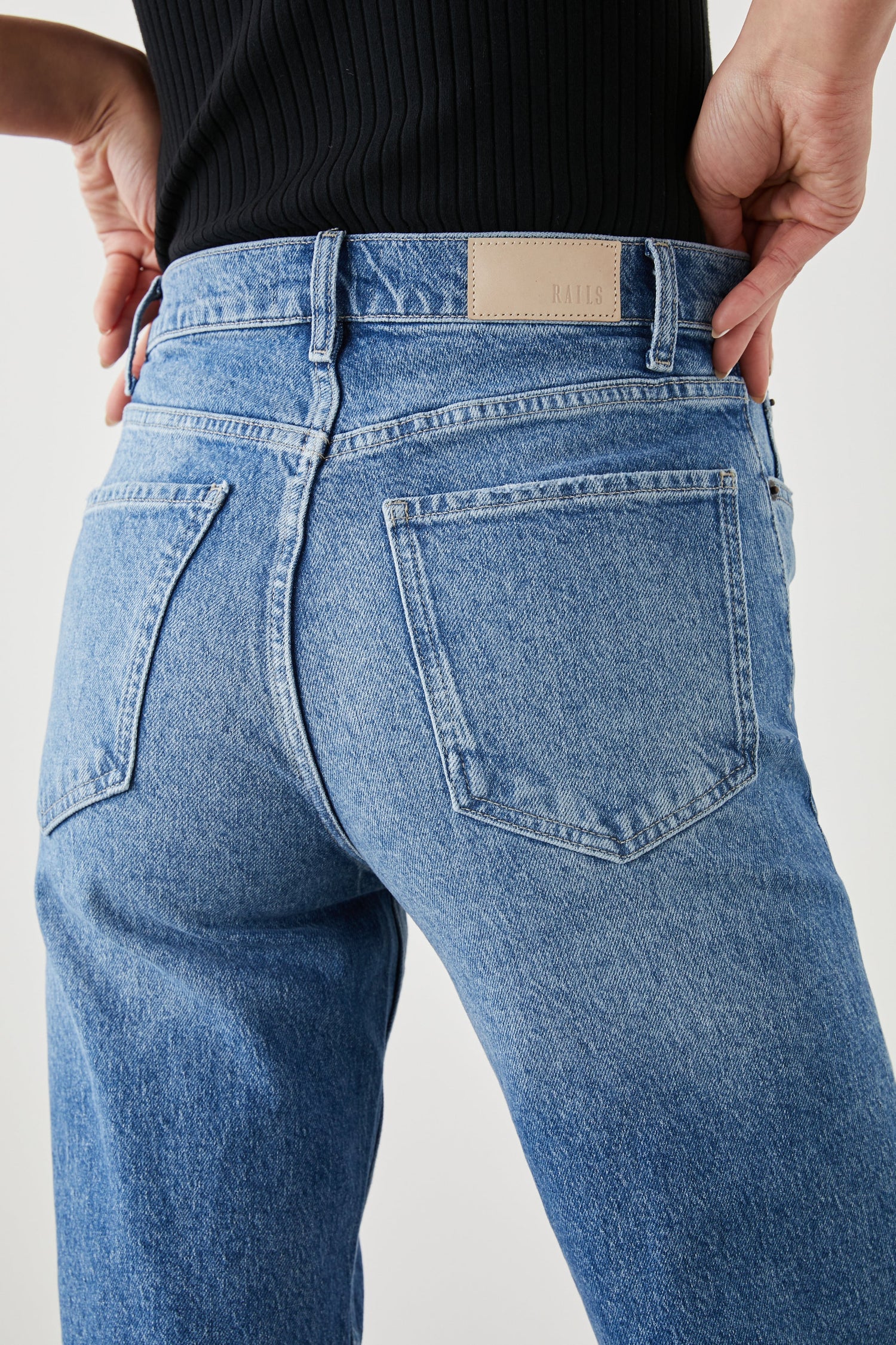 TOPANGA DELPHINIUM STRAIGHT JEAN - BACK DETAIL