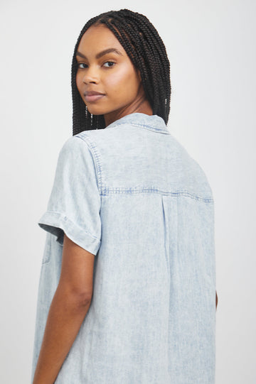 VALERIE LIGH ACID WASH DRESS-DETAIL