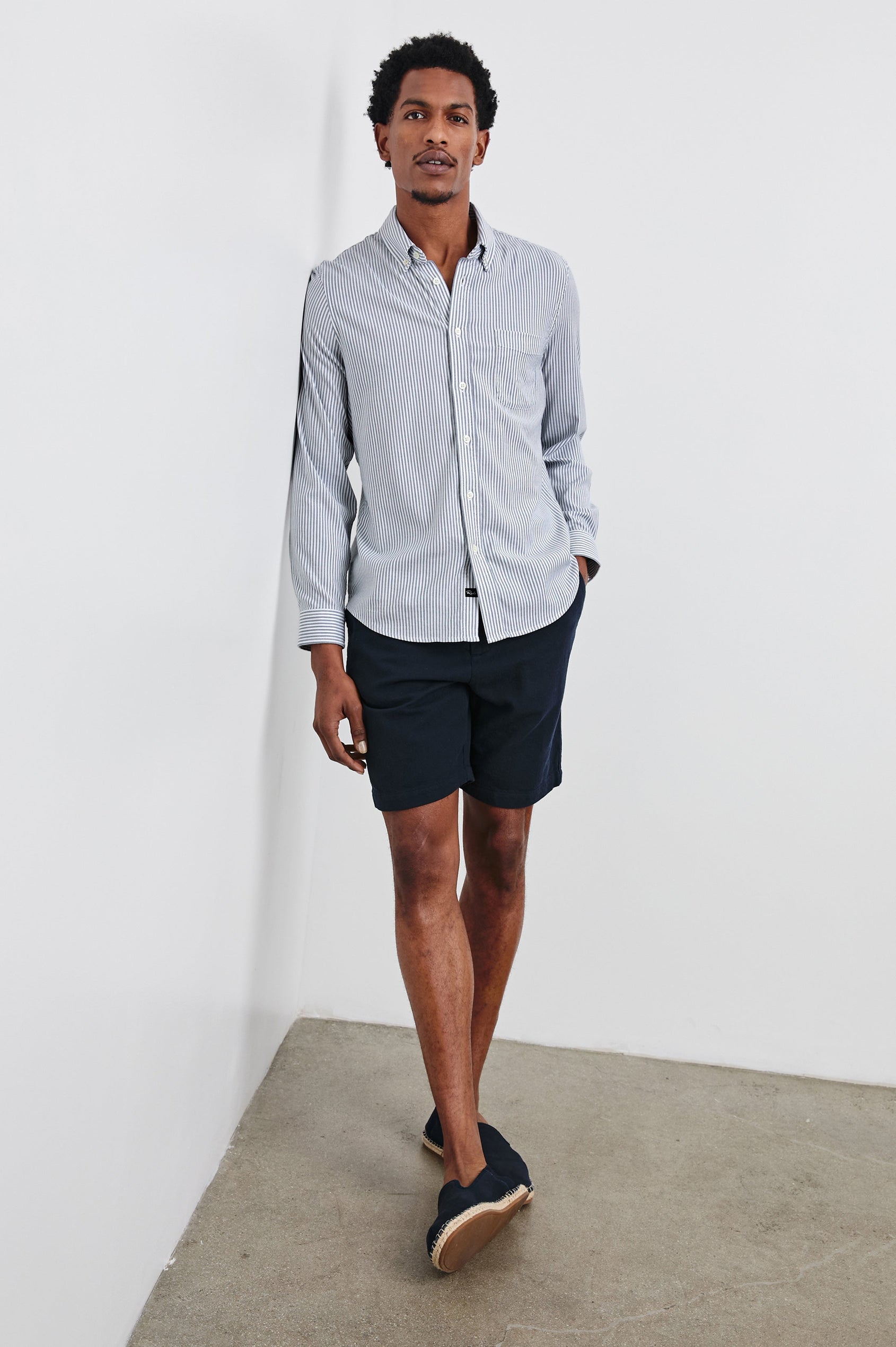 VANCE SHIRT - BLUE WHITE STRIPE