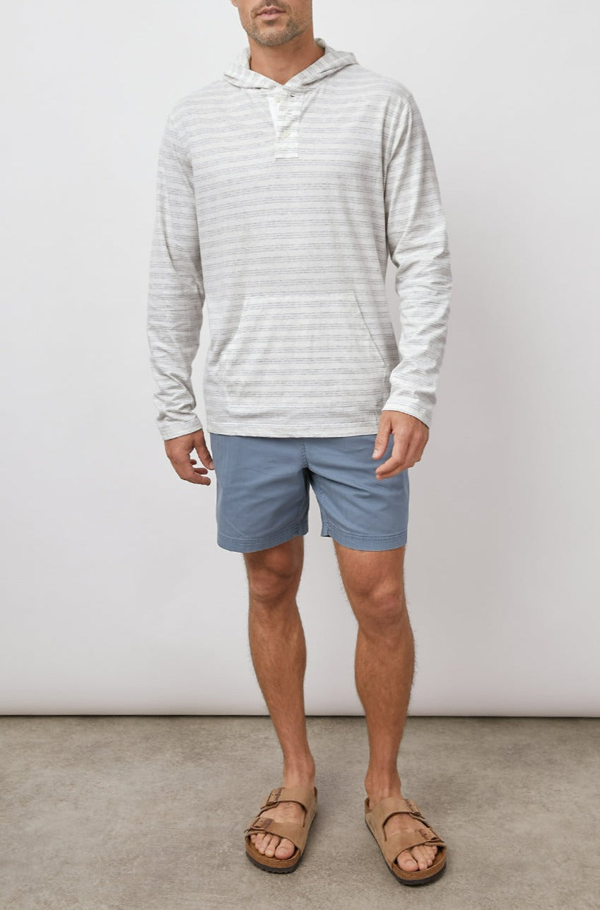 WESTON ECRU NAUTICAL STRIPE HOODIE-FULL FRONT BODY