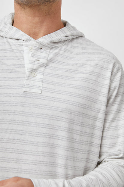 WESTON ECRU NAUTICAL STRIPE HOODIE-DETAIL