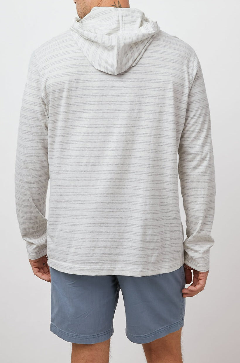 WESTON ECRU NAUTICAL STRIPE HOODIE-BACK
