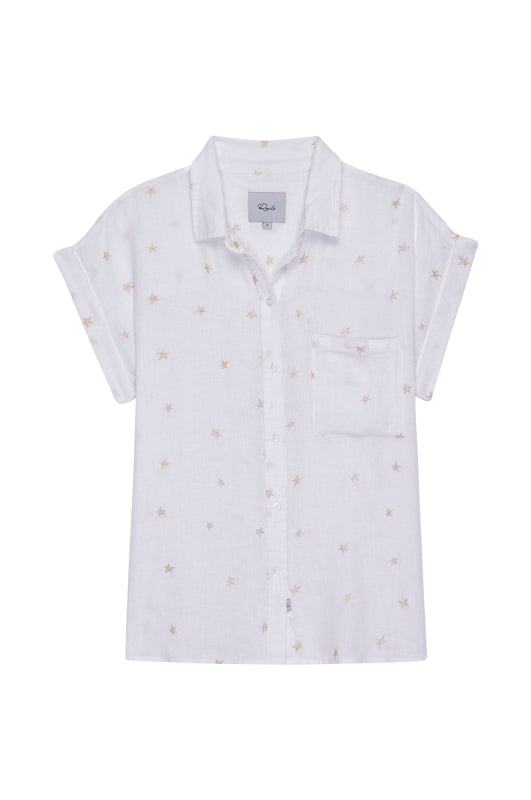 WHITNEY SHIRT - ROSE GOLD STARS