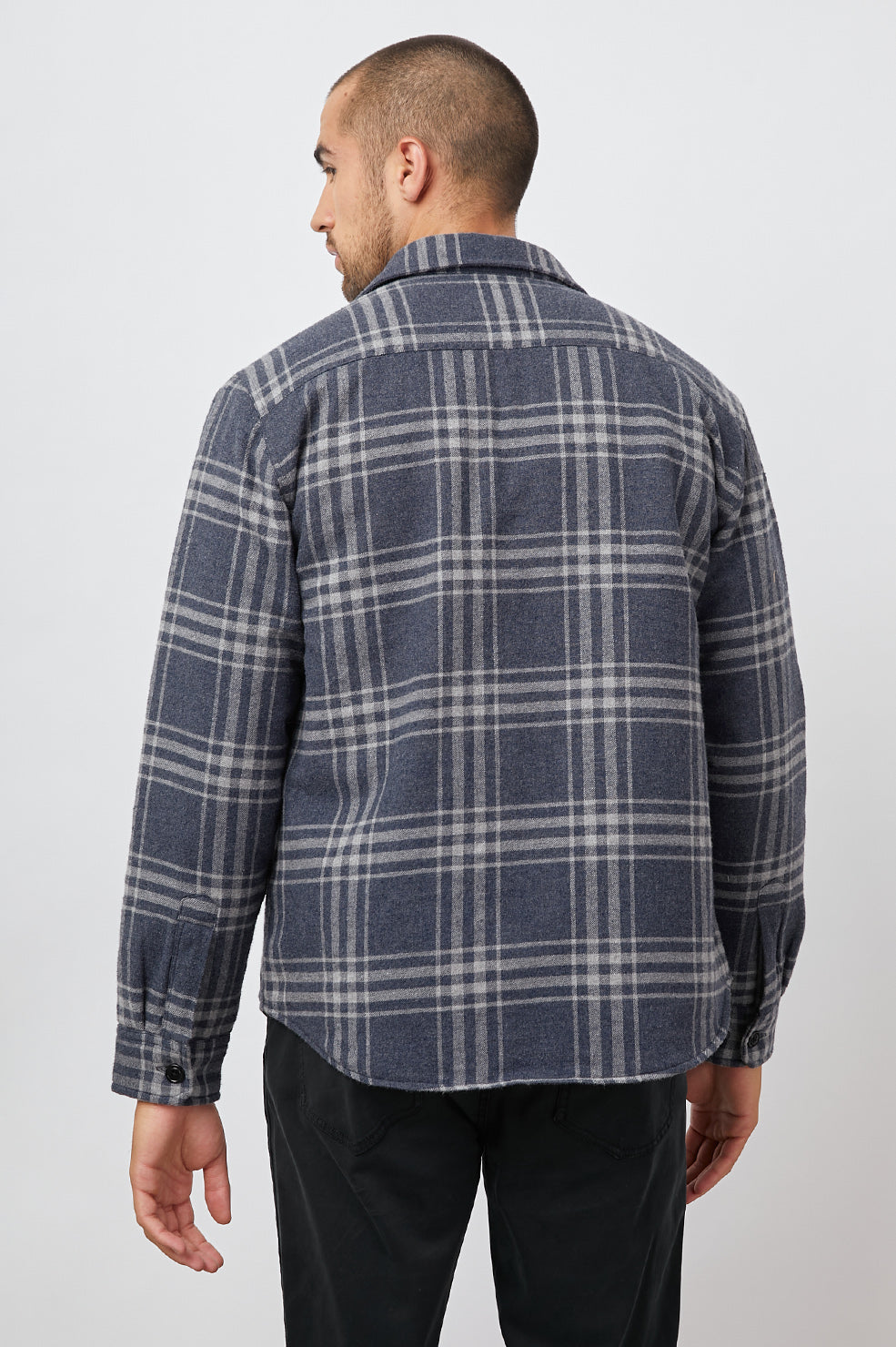 WORTHING JACKET RAVEN GREY MELANGE - BACK BODY