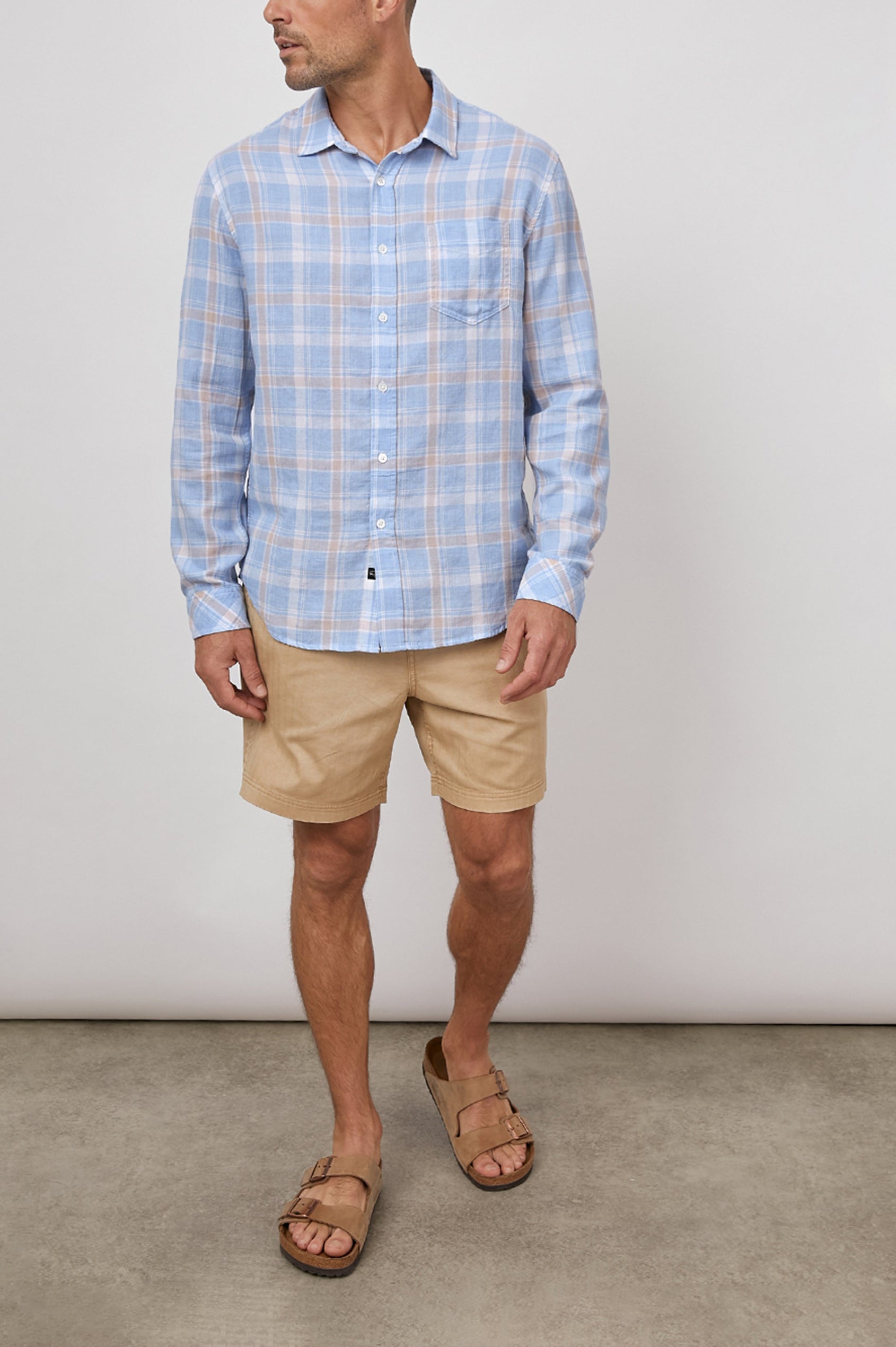 WYATT SHIRT - FADED STRAWBERRY SEAGLASS - FRONT