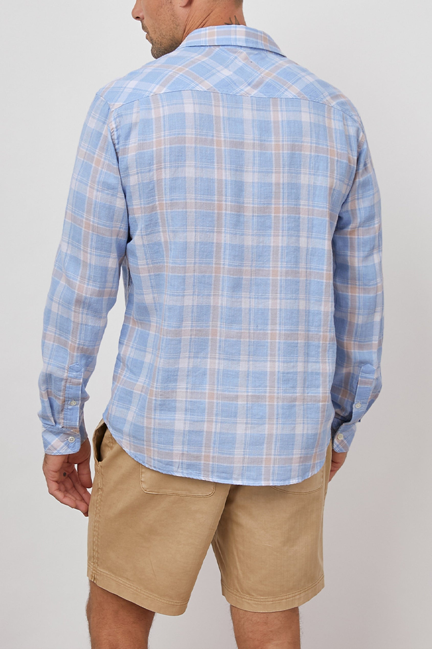 WYATT SHIRT - FADED STRAWBERRY SEAGLASS - BACK