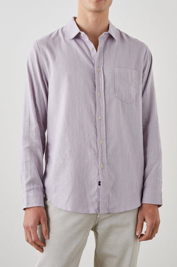 WYATT LAVENDER SHIRT - FRONT