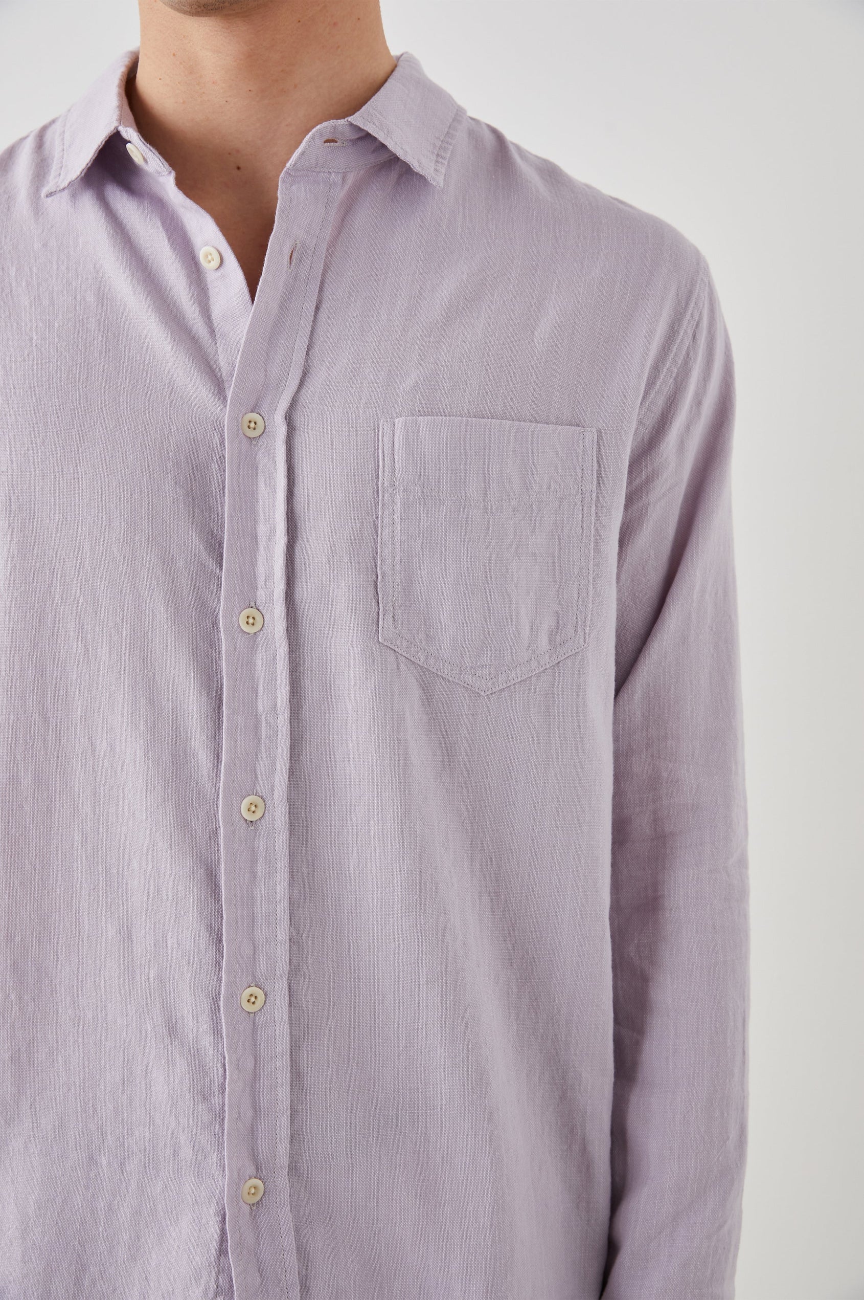 WYATT LAVENDER SHIRT - DETAIL