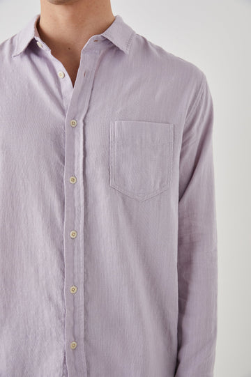 WYATT LAVENDER SHIRT - DETAIL