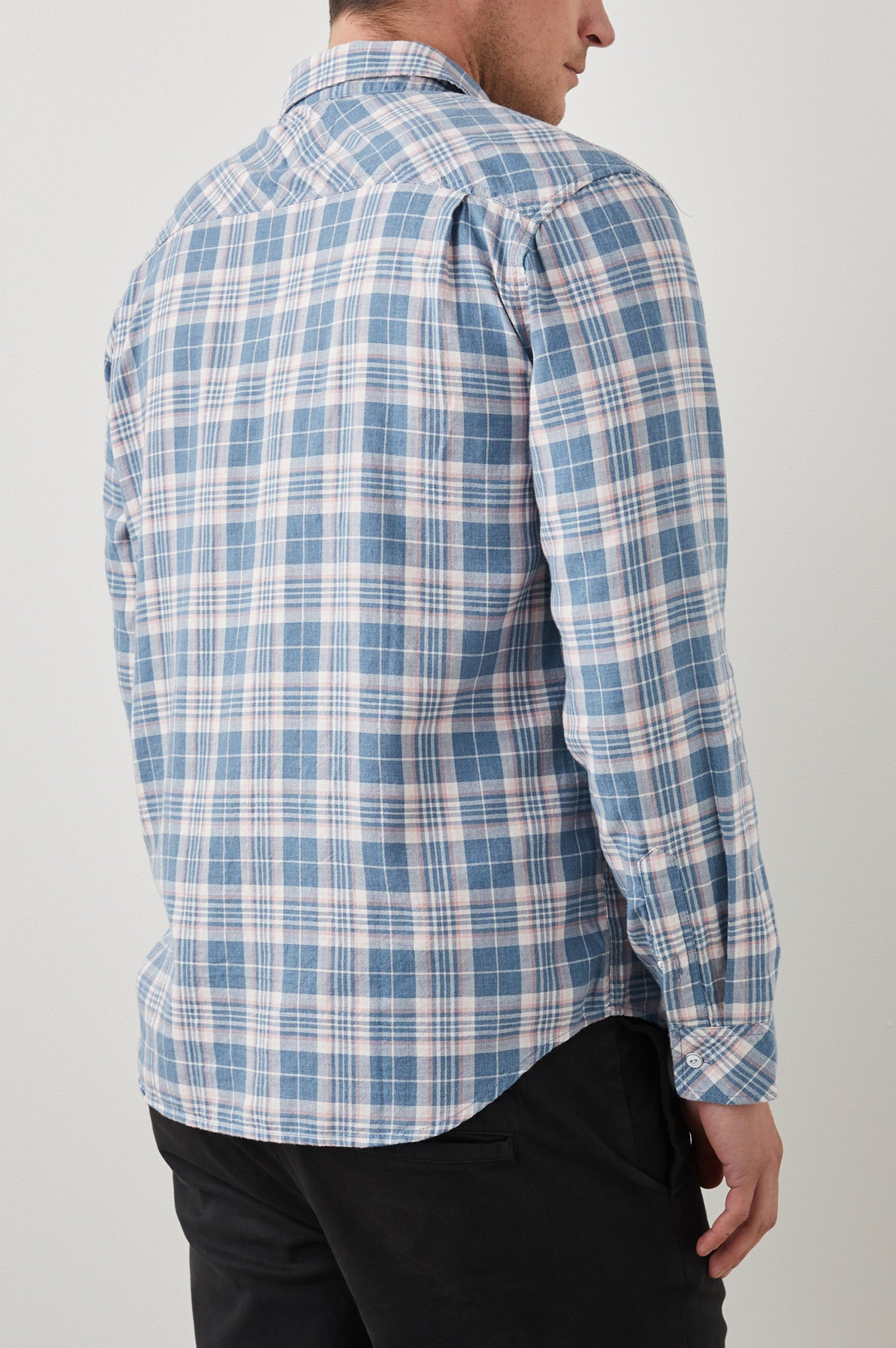 WYATT MEDITERRANEAN MELON MELANGE SHIRT - BACK 