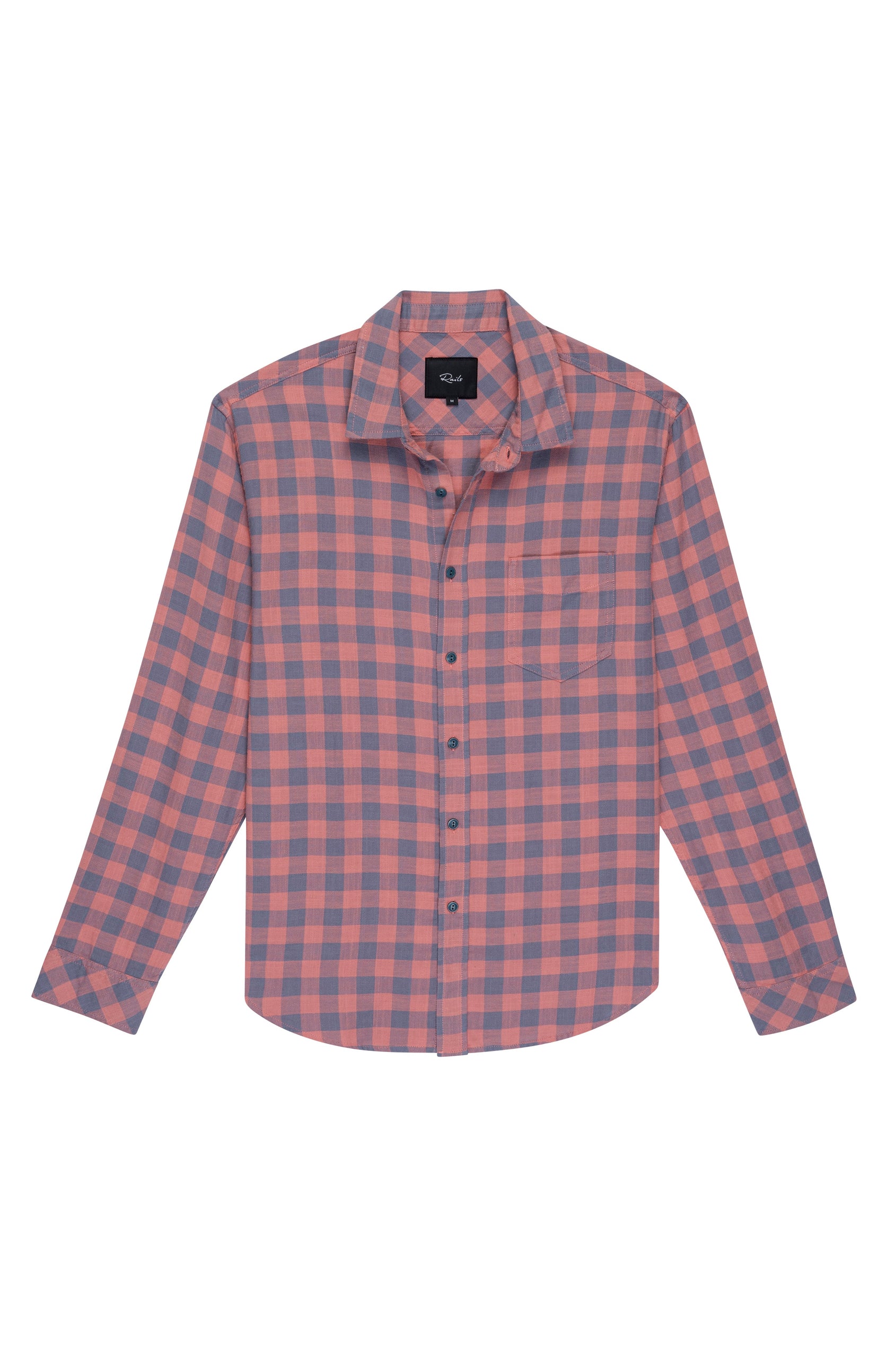 WYATT APRIL ROSE BUTTON DOWN LONG SLEEVE SHIRT -FLAT
