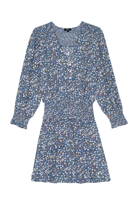 ZANA DRESS - BLUE DITSY FLORAL