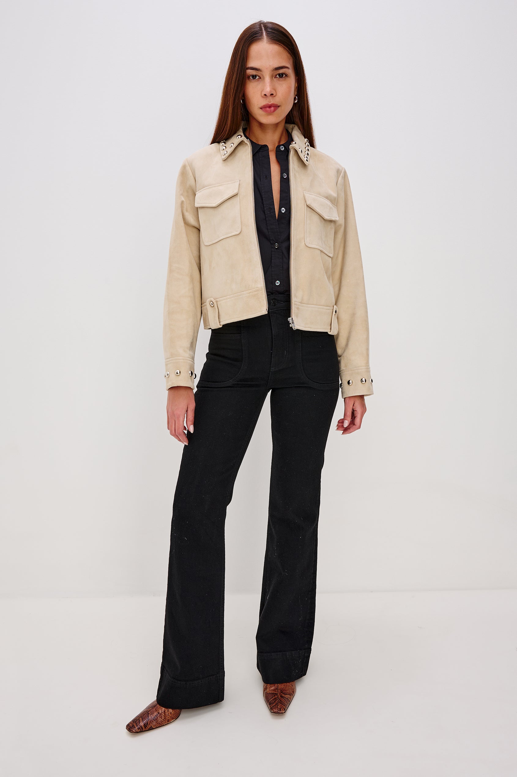 ZETA JACKET - TAUPE SUEDE