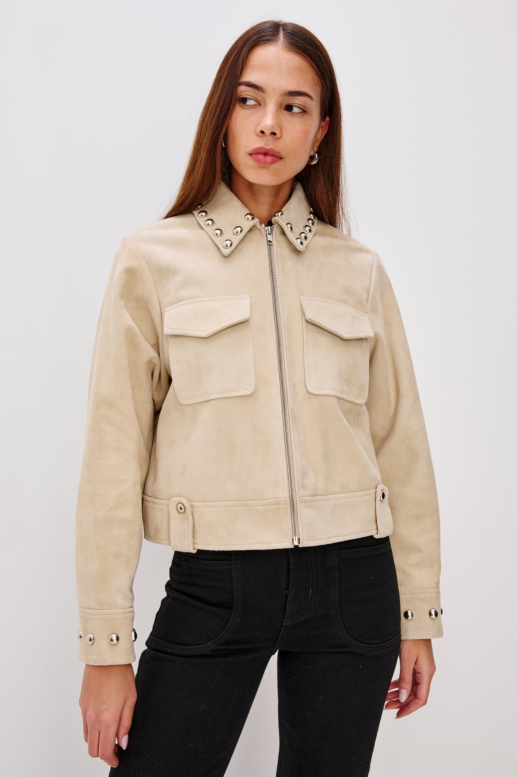 ZETA JACKET - TAUPE SUEDE