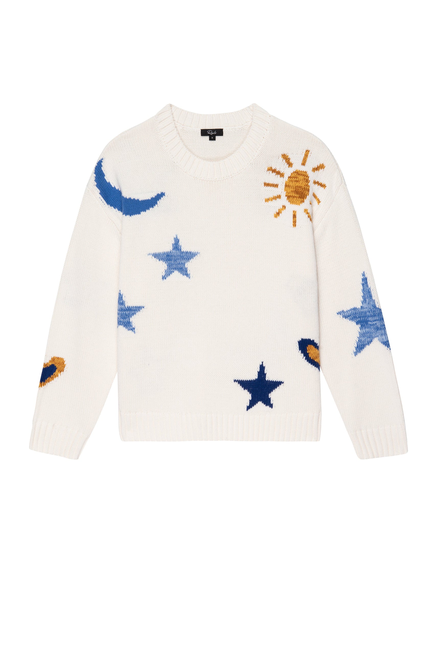 ZOEY SWEATER - IVORY GOLD GALAXY – Rails UK