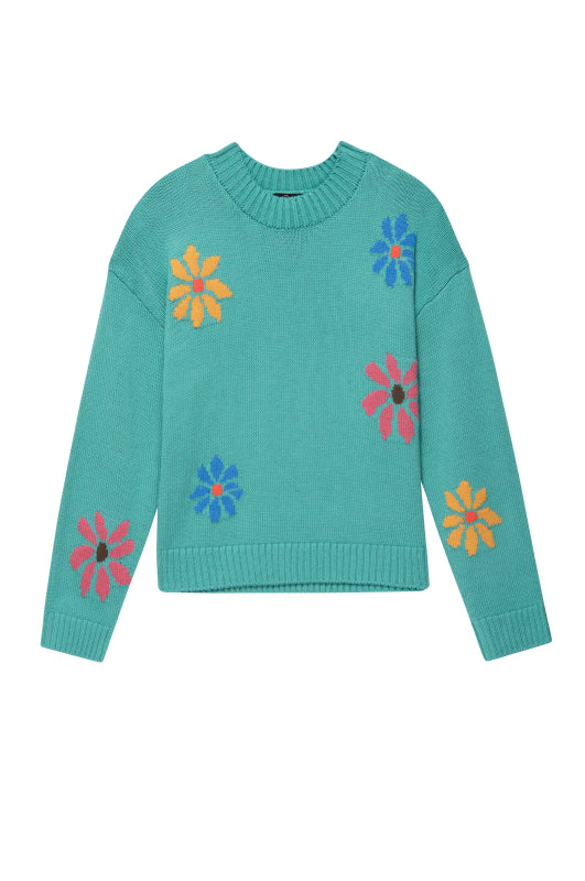 ZOEY SWEATER - MULTI FLOWERS