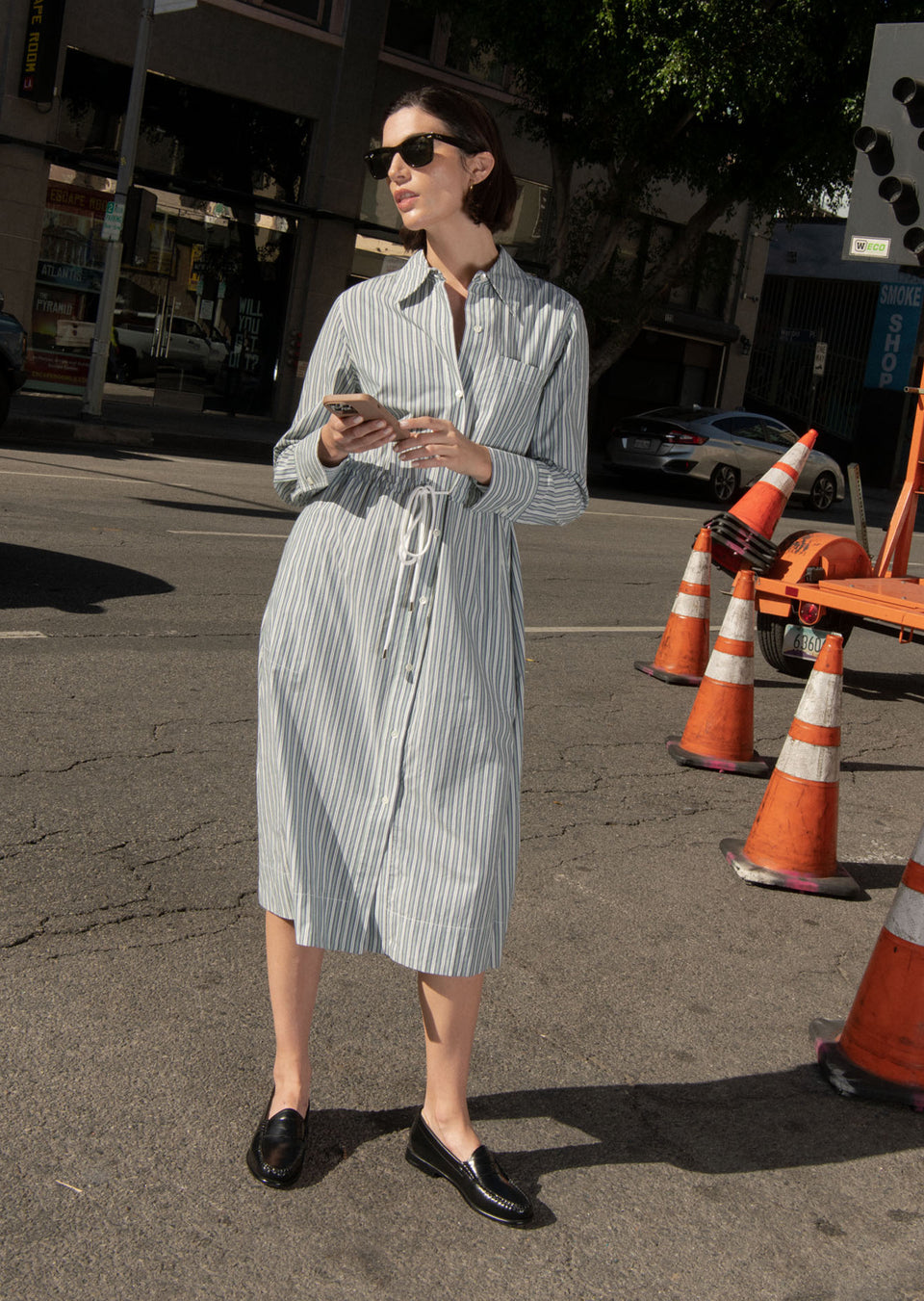 Front editorial image of model wearing Shivonne Dress