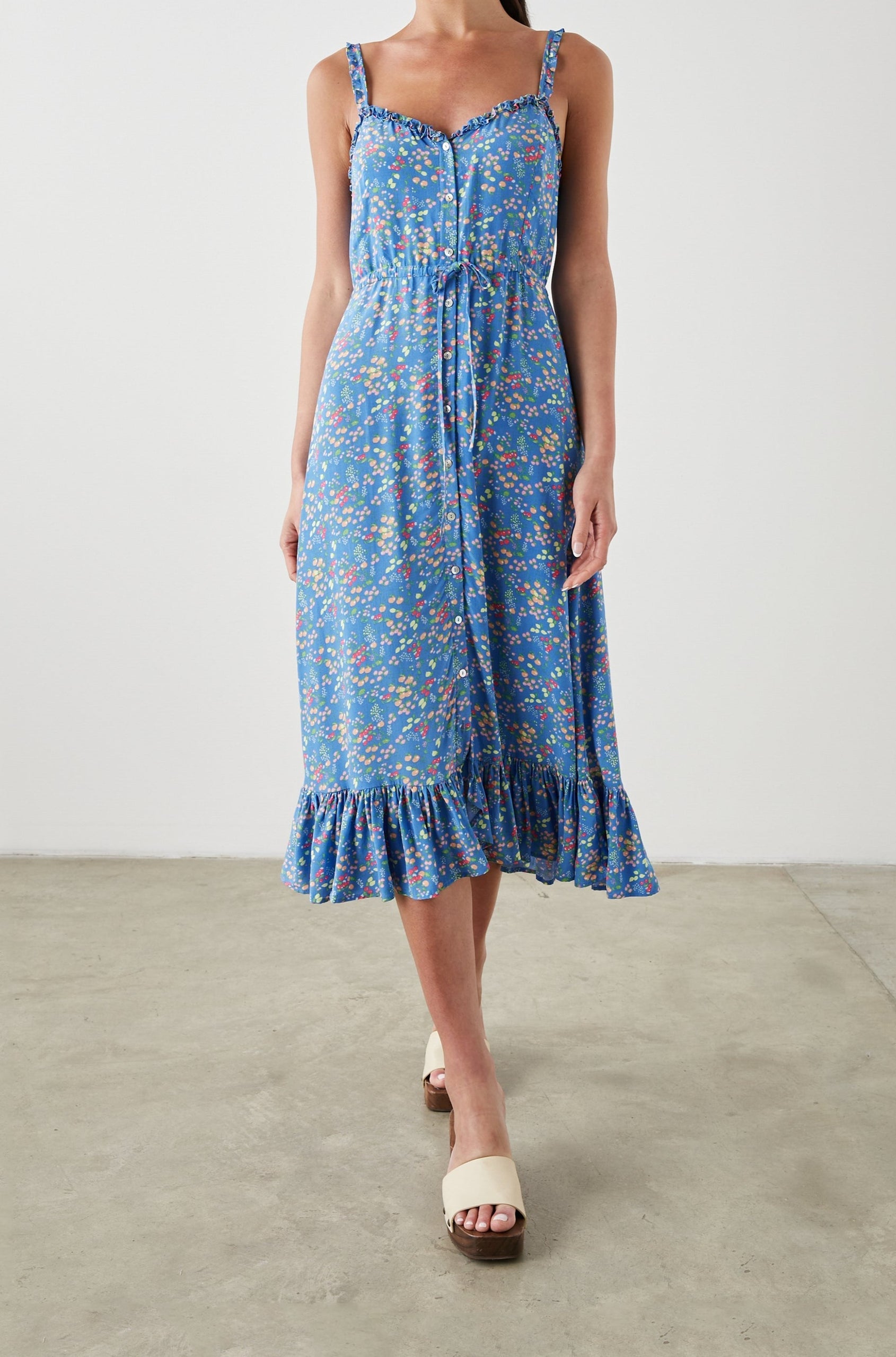 ADALYN DRESS BLUE CITRUS GROVE - FRONT