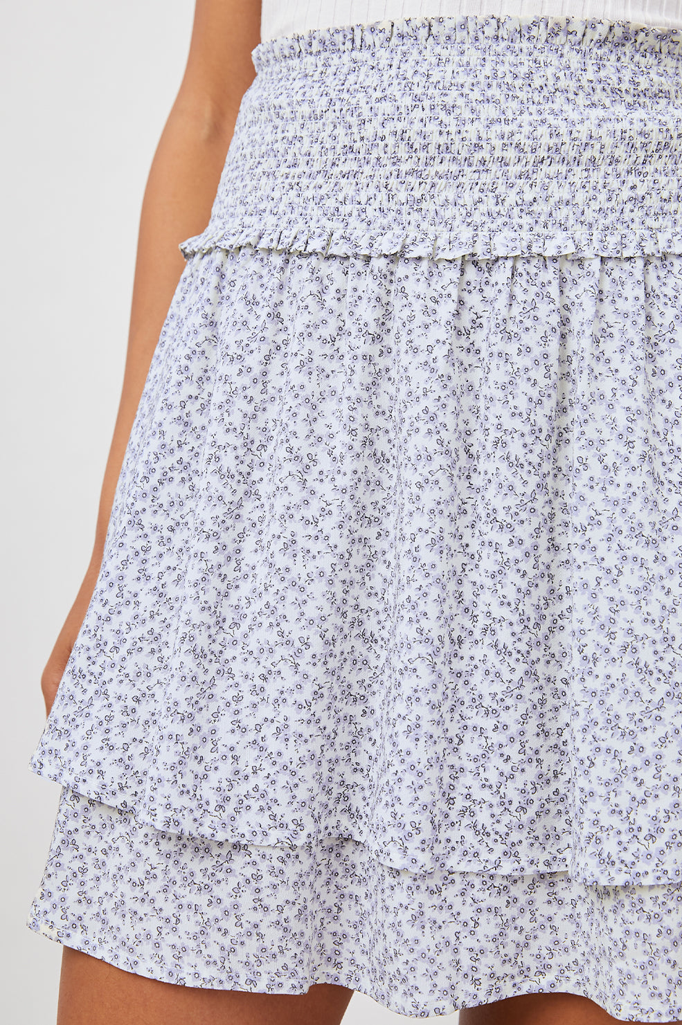Addison Blue Garden Skirt-detail