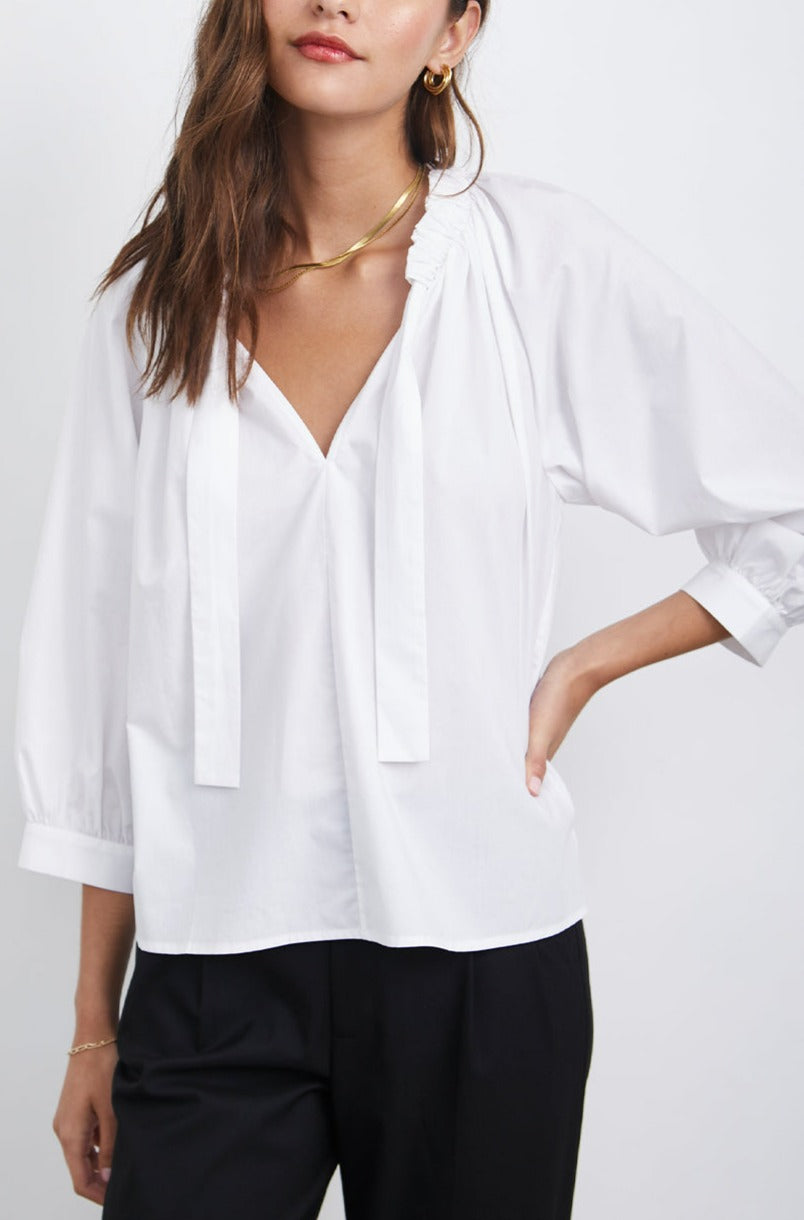 AMAL WHITE TOP- FRONT